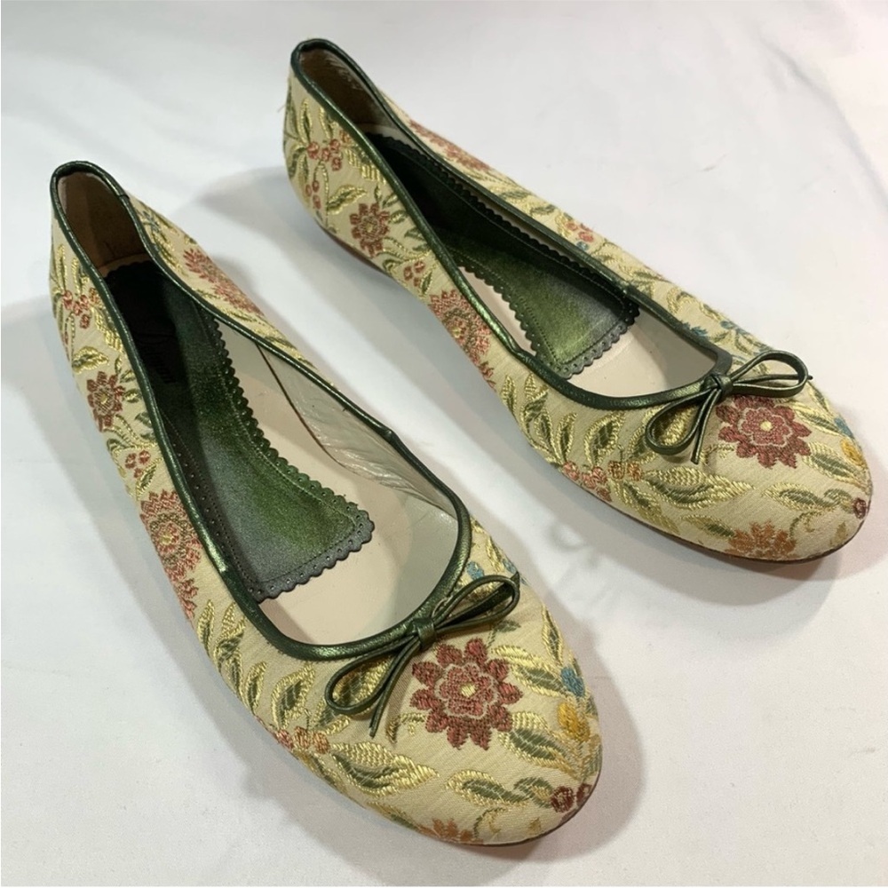 DELMAN Tapestry Ballet FLATS  Size 10